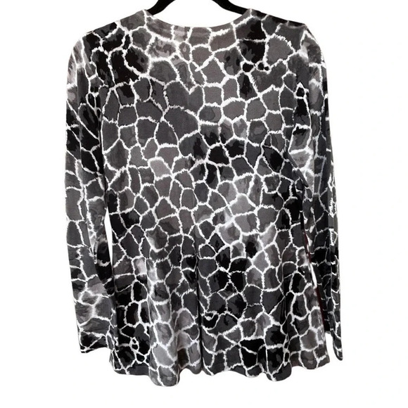 NWT Isaac Mizrahi LIVE Women's Giraffe Cardigan Sweater Size Small - Picture 7 of 8